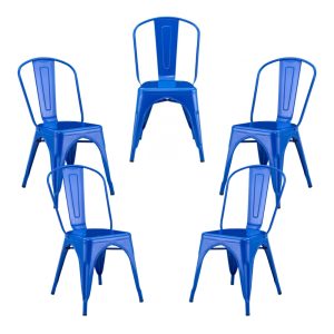 Pack de 5 sillas Tol EK Limited en acero color azul