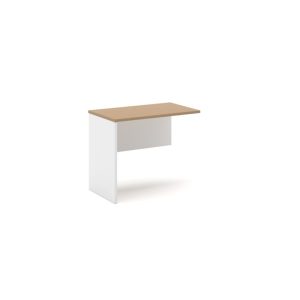 Ala auxiliar para mesa de oficina Volpi 80 en blanco y roble 80 x 40 cm