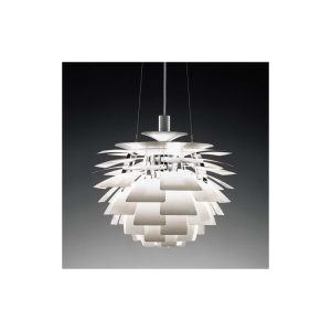 Lámpara colgante Artic de aluminio blanca 48 cm de diámetro