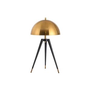 Lámpara de sobremesa Atom en metal negro y dorado
