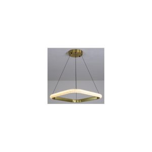 Lámpara colgante Berka CU60 de aluminio dorado con acrílico LED