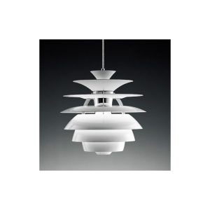 Lámpara colgante Cygny de aluminio blanca 40 cm de diámetro