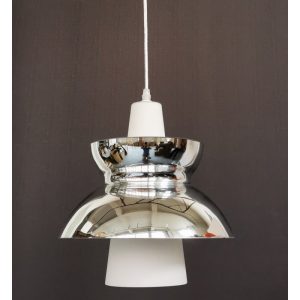 Lámpara colgante Júpiter en metal acabado plata