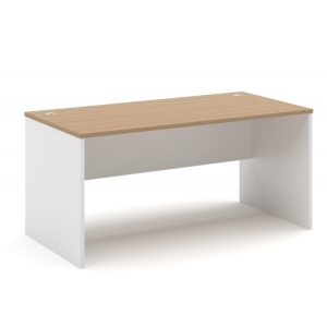Mesa de oficina Volpi 180 en blanco y roble 180 x 80 cm