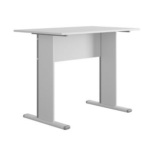 Mesa de oficina Work en metal con tablero bilaminado color platino 90 x 60 cm