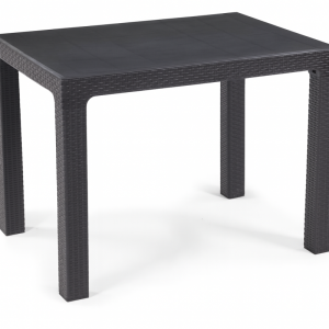 Mesa de exterior Mijas en polipropileno antracita 100 x 70 cm