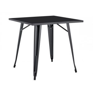 Mesa Tol EK Limited en acero negro 80 x 80 cm