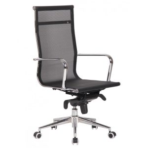 Silla de oficina Zurich alta con malla negra