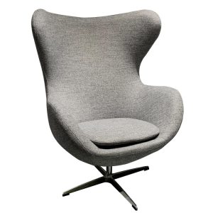 Sillón EG con tapizado en cachemira gris